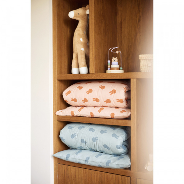 Housse de couette et taie 100x140 cm miffy snuffy nougat Jollein