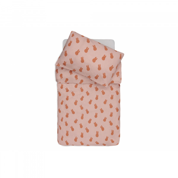 Housse de couette et taie 100x140 cm miffy snuffy nougat Jollein