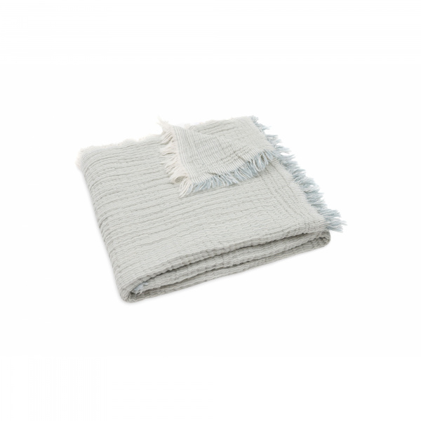 Couverture bébé 75x100 cm à franges sea green Jollein