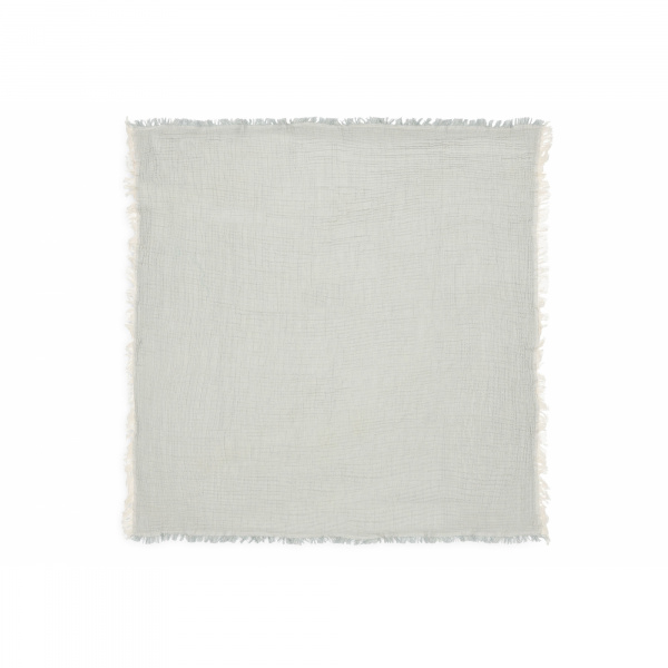 Couverture bébé 120x120 cm à franges olive et ivoire Jollein