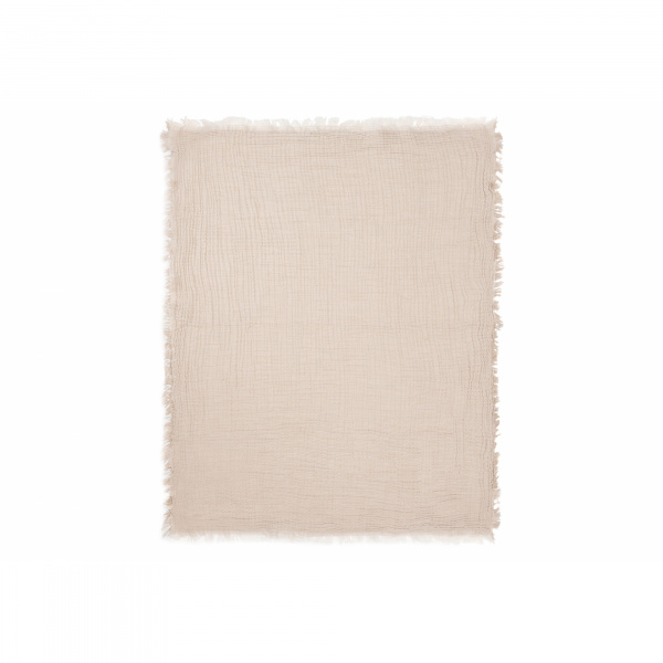 Couverture bébé 75x100 cm à franges biscuit Jollein