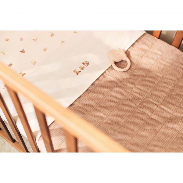 Couverture bébé 75 x 100 cm velvet rib milky coffee Jollein