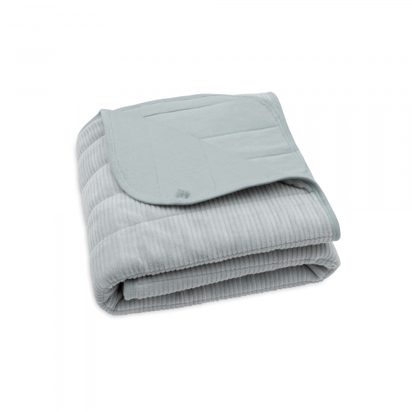 Couverture bébé 75 x 100 cm velvet rib sea green Jollein