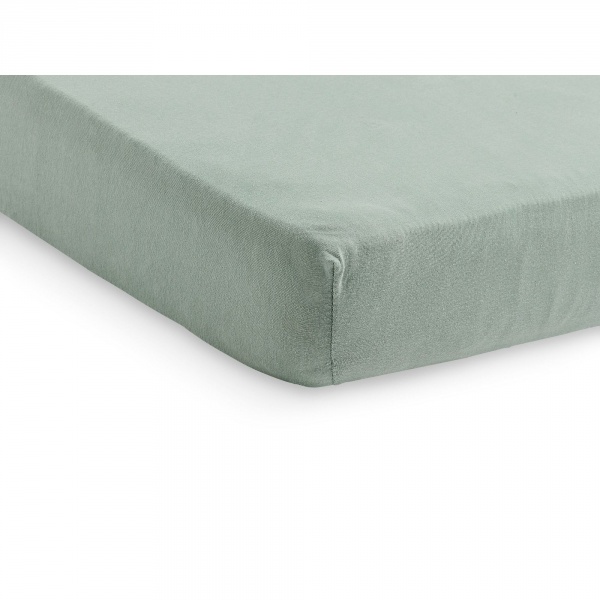 Lot de 2 draps housses 60x120 cm jersey ash green Jollein