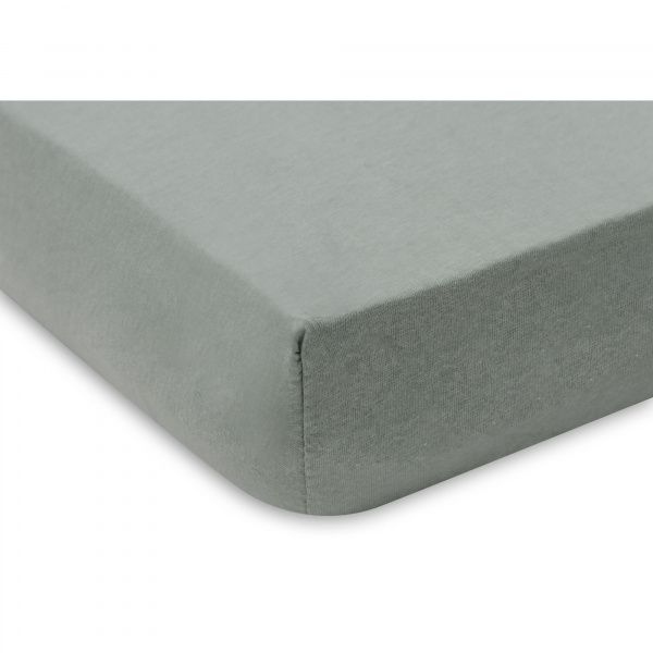 Lot de 2 draps housses 70 x 140 cm jersey sea green et ivory Jollein