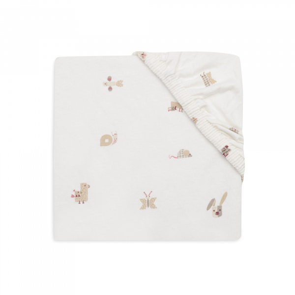 Drap housse en coton 60 x 120 cm white Jollein