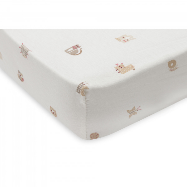 Drap housse 70x140 cm jersey twig olive Jollein