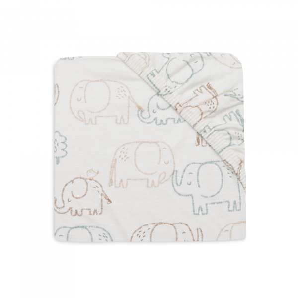 Drap housse berceau 40x80 cm jersey animals olive Jollein