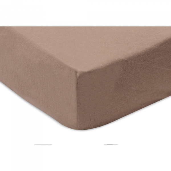Drap housse 60x120 cm jersey milky coffee Jollein