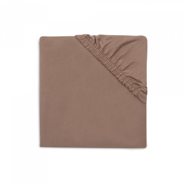 Drap housse 75 x 95 cm jersey pour tapis de parc milky coffee Jollein