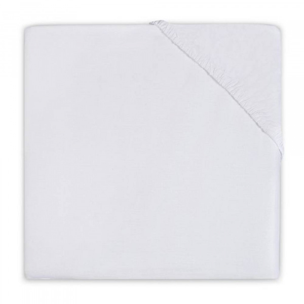 Drap housse en coton 50 x 90 cm blanc Jollein