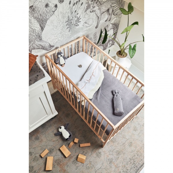 Lot de 2 draps housses 60x120 cm jersey ivoire et nougat Jollein