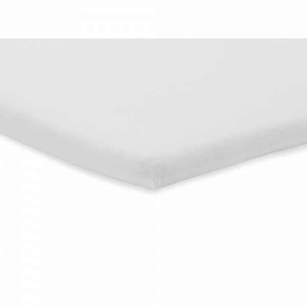 Lot de 2 draps housses 75 x 95 cm jersey pour tapis de parc white Jollein