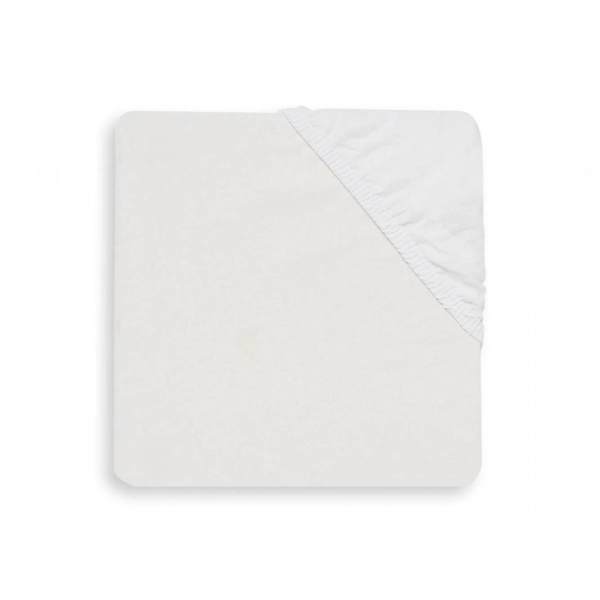 Drap housse en coton 60 x 120 cm white Jollein