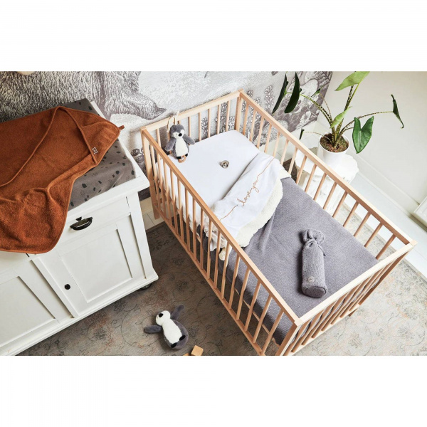 Drap housse en coton 60 x 120 cm white Jollein