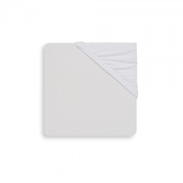 Drap housse 60x120 cm jersey blanc Jollein