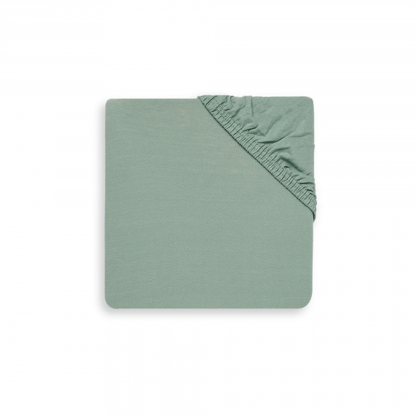 Drap housse 60x120 cm jersey ash green Jollein