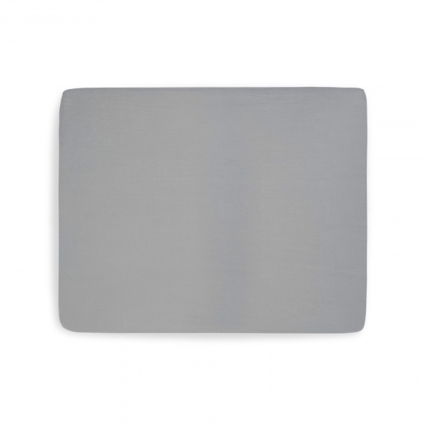 Drap housse 75 x 95 cm jersey pour tapis de parc noir Jollein