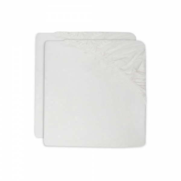 Lot de 2 draps housses 40x80 cm jersey ivoire Jollein