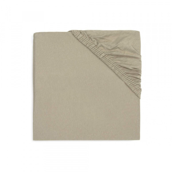 Drap housse 75 x 95 cm jersey pour tapis de parc noir Jollein