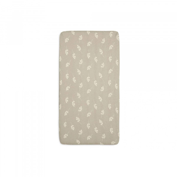 Drap housse 70x140 cm jersey twig olive Jollein