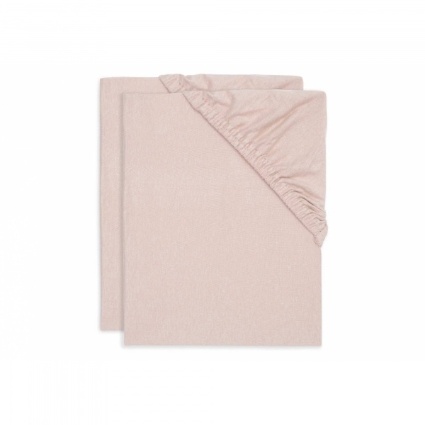 Lot de 2 draps housses 60x120 cm jersey ivoire et nougat Jollein