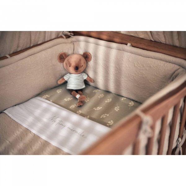 Drap housse en coton 60 x 120 cm white Jollein