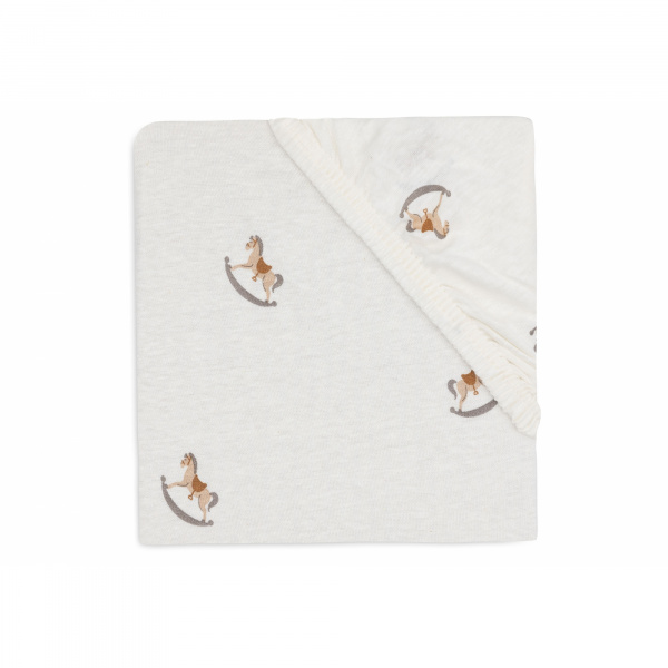 Drap housse berceau 40x80 cm jersey animals olive Jollein