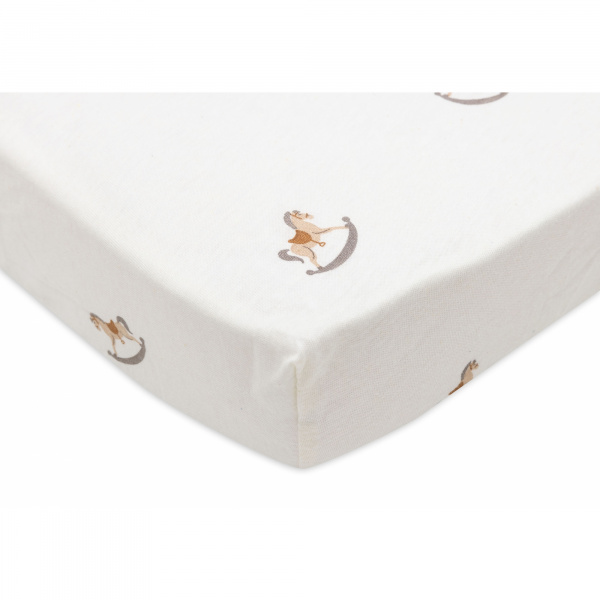 Drap housse berceau 40x80 cm jersey animals olive Jollein