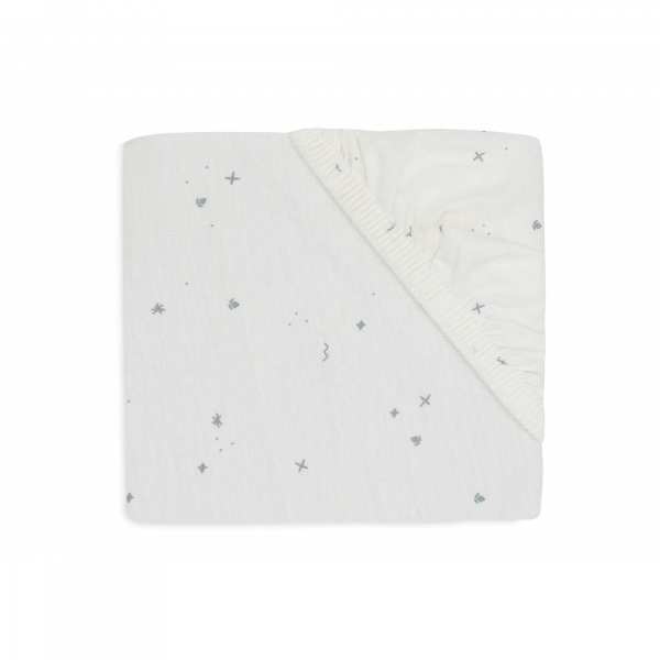 Drap housse 60x120 cm jersey twinkling sea green Jollein