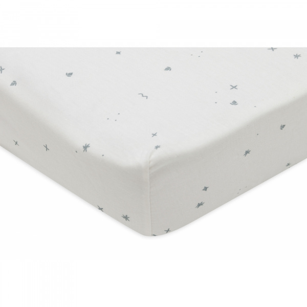 Drap housse 60x120 cm jersey twinkling sea green Jollein