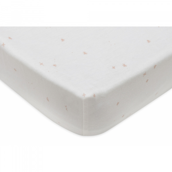 Drap housse en coton 60 x 120 cm white Jollein