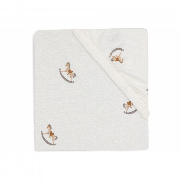 Drap housse 70x140 cm jersey twig olive Jollein