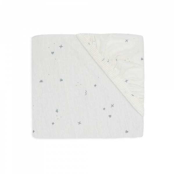 Drap housse 70x140 cm jersey twig olive Jollein