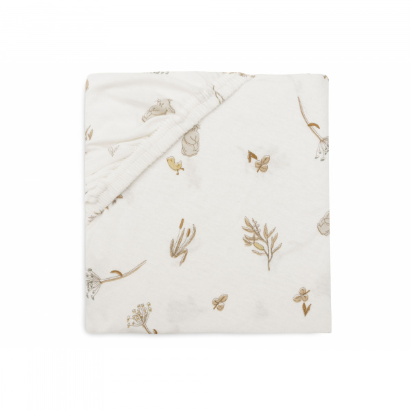 Drap housse berceau 40x80 cm jersey animals olive Jollein