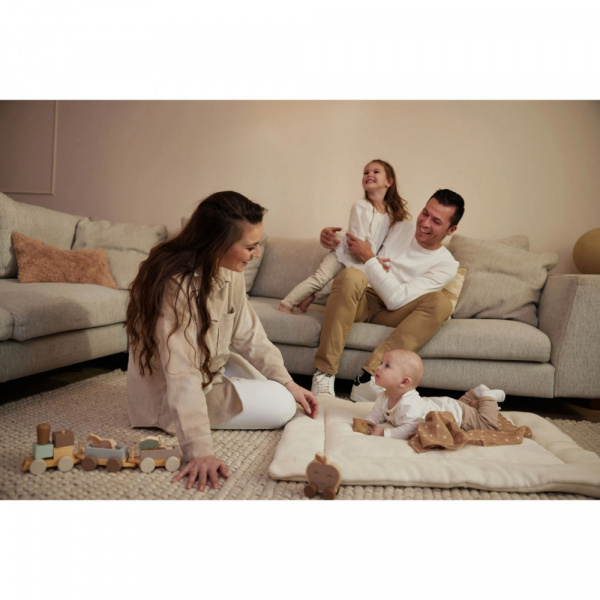 Tapis de parc bébé 75 x 95 cm basic knit olive Jollein