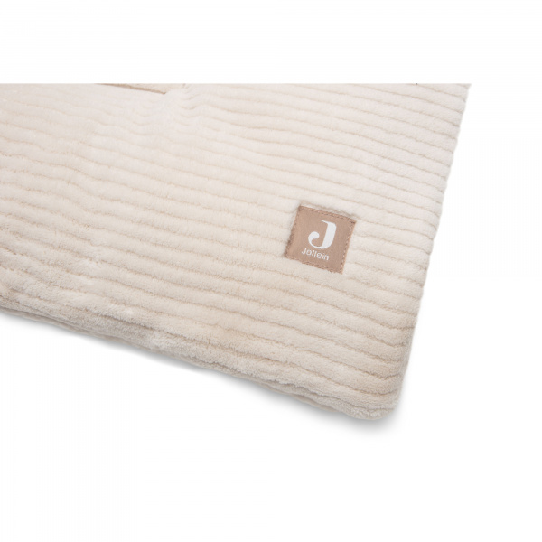 Tapis de parc bébé 100 x 100 cm cloudy rib oatmeal Jollein