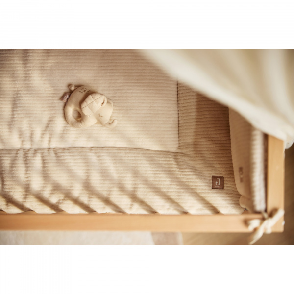Tapis de parc bébé 100 x 100 cm cloudy rib oatmeal Jollein