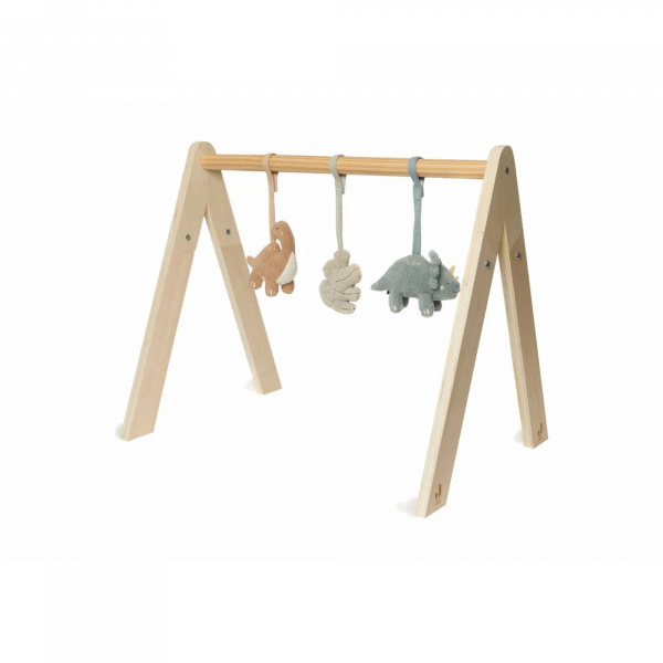 Arche d'éveil en bois avec 3 peluches roarsome Jollein