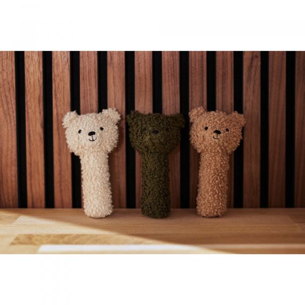 Hochet ours bouclette teddy bear biscuit Jollein