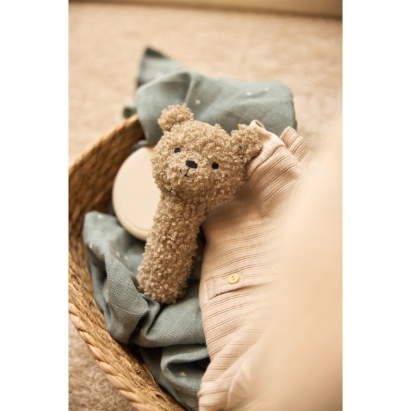 Hochet ours bouclette teddy bear biscuit Jollein