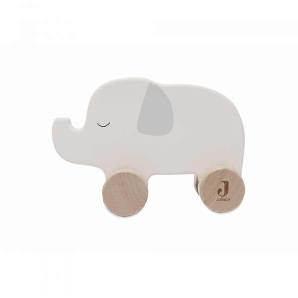 Jouet en bois à roulettes éléphant Jollein
