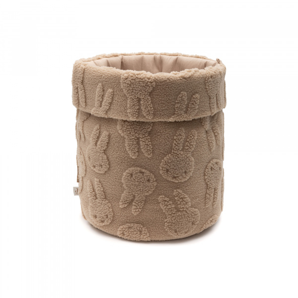 Panier de rangement 35 x 30 cm miffy jacquard teddy biscuit Jollein