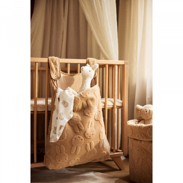 Panier de rangement 35 x 30 cm miffy jacquard teddy biscuit Jollein