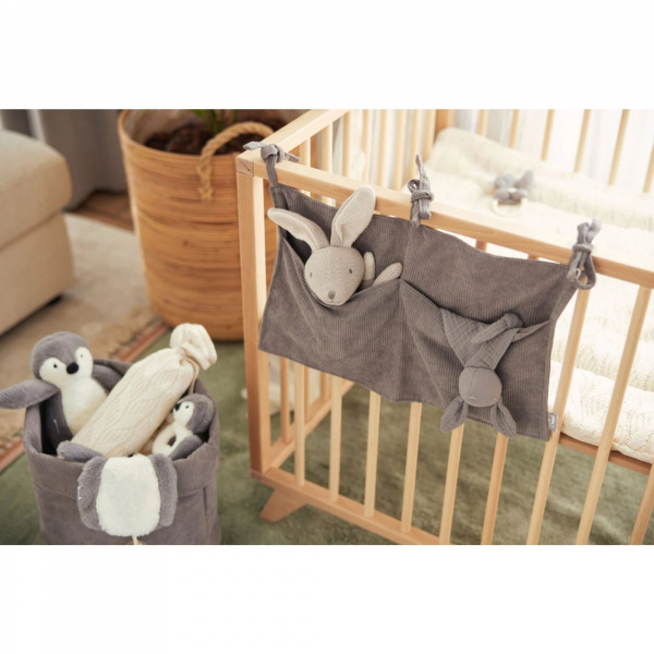 Panier de rangement corduroy storm grey Jollein