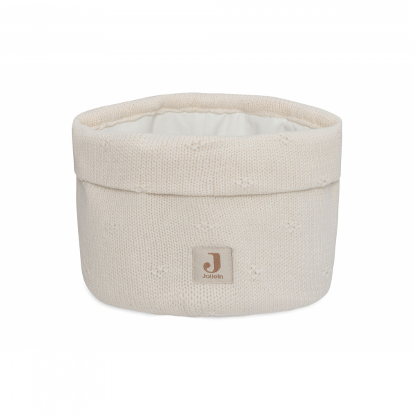 Panier de rangement cosy knit ivoire Jollein