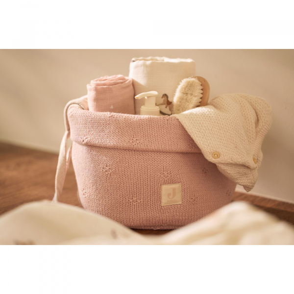 Panier de rangement cosy knit wild rose Jollein