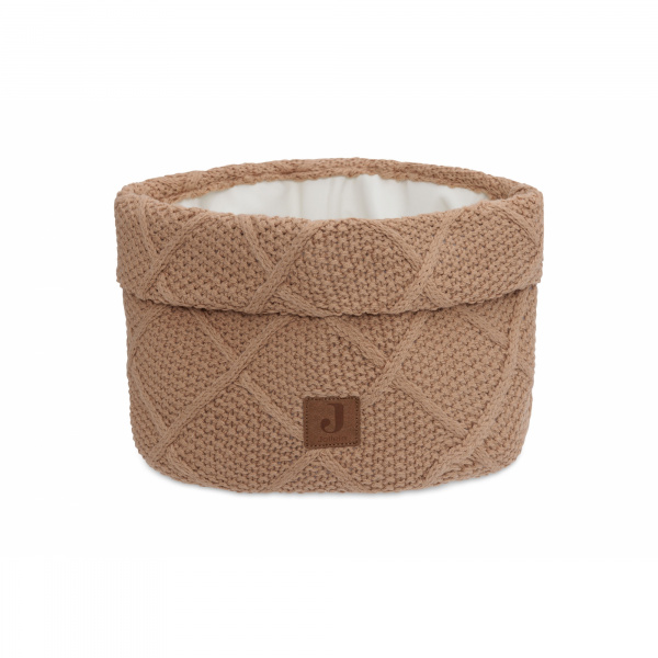 Panier de rangement check knit biscuit Jollein