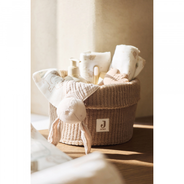 Panier de rangement 14 x 18 cm cloudy rib oatmeal Jollein