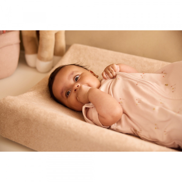 Lot de 2 housses matelas à langer éponge 50 x 70 cm blush et wild rose Jollein